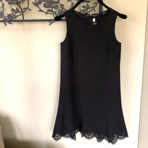 LOFT sleeveless dress with laser cut edge